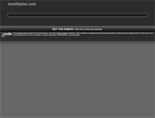Tablet Screenshot of meditator.net
